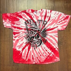 A Day to Remember Red and White Tie-Dye 100% Cotton Band T-Shirt, Size XL, NWOT